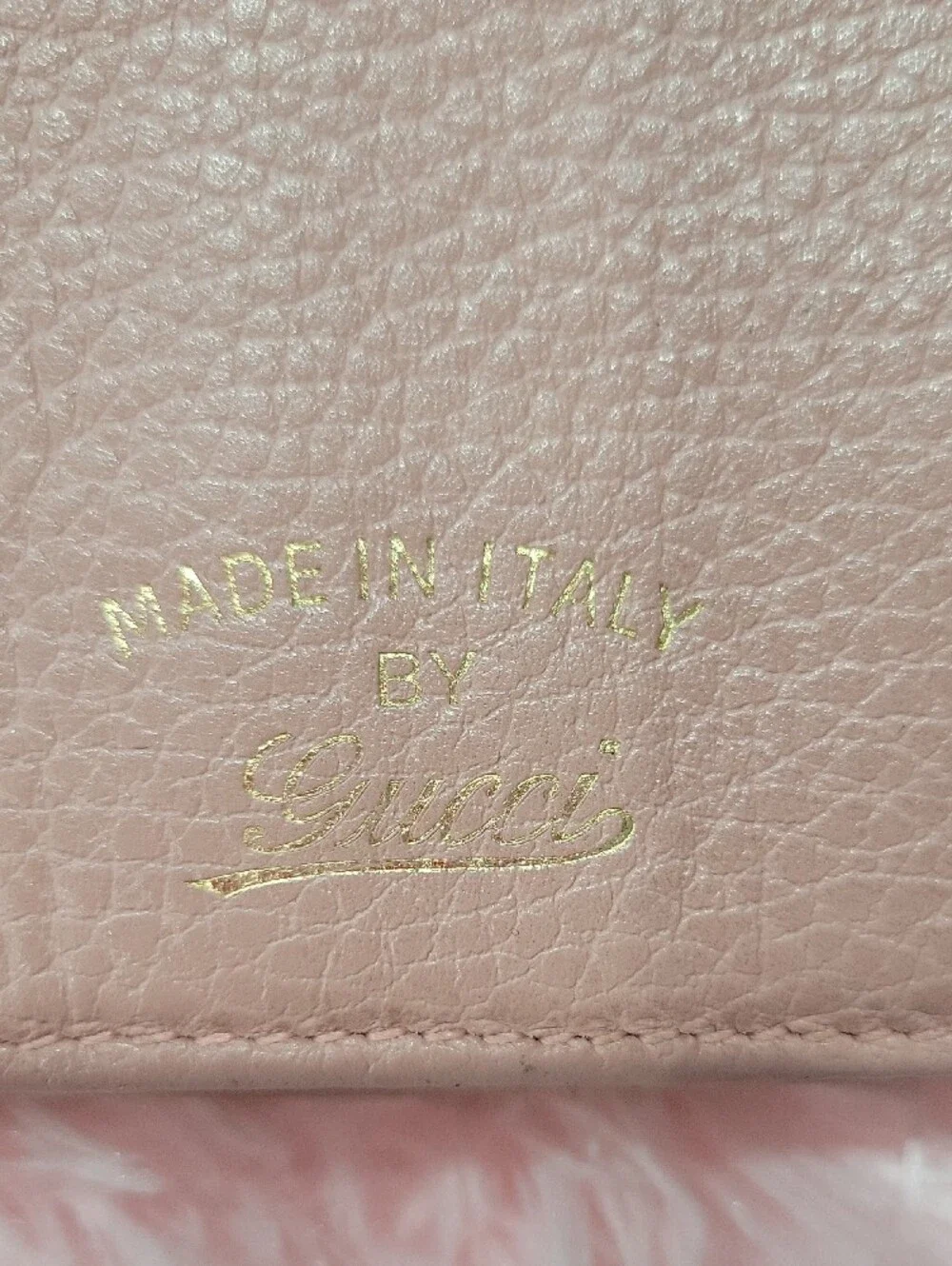 Gucci Leather Long Wallet in Dusty Rose